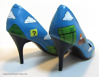 Illustration for article titled You Won't Jump Over the Flagpole in These Awesome Mario Heels
